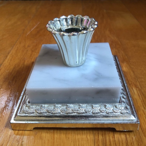 Set of Vintage MCM Italian Marble Candle Holders - Picture 12 of 14